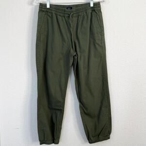 J.Crew Reimagined Utility Jogger Pants‎ Green Cotton Tencel Size 4 Relaxed Fit
